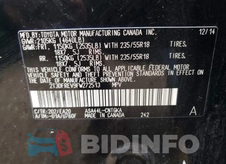 2T3DFREV9FW272513 Photo# 13
