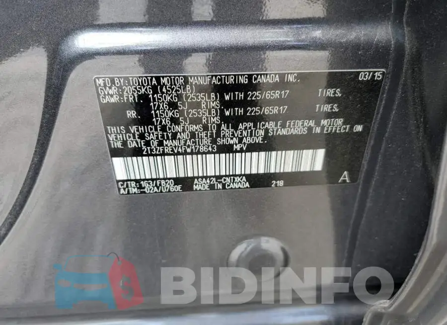 2T3ZFREV4FW178643 Photo# 12