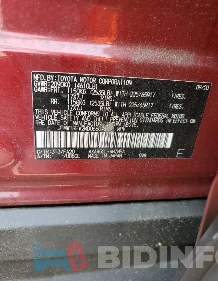 JTMW1RFV2MD066076 Photo# 12