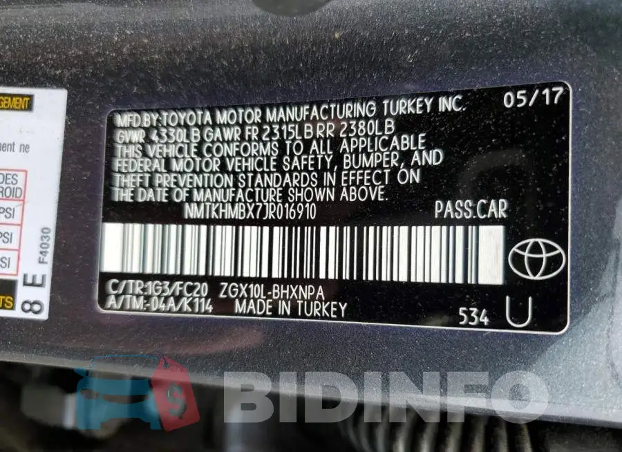 NMTKHMBX7JR016910 Photo# 12