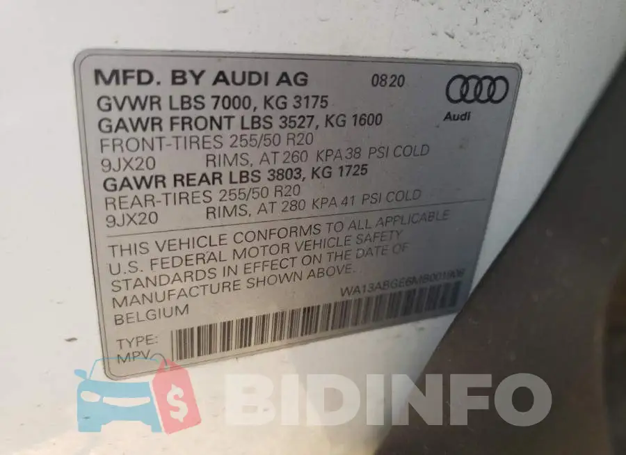 WA13ABGE6MB001908 Photo# 12