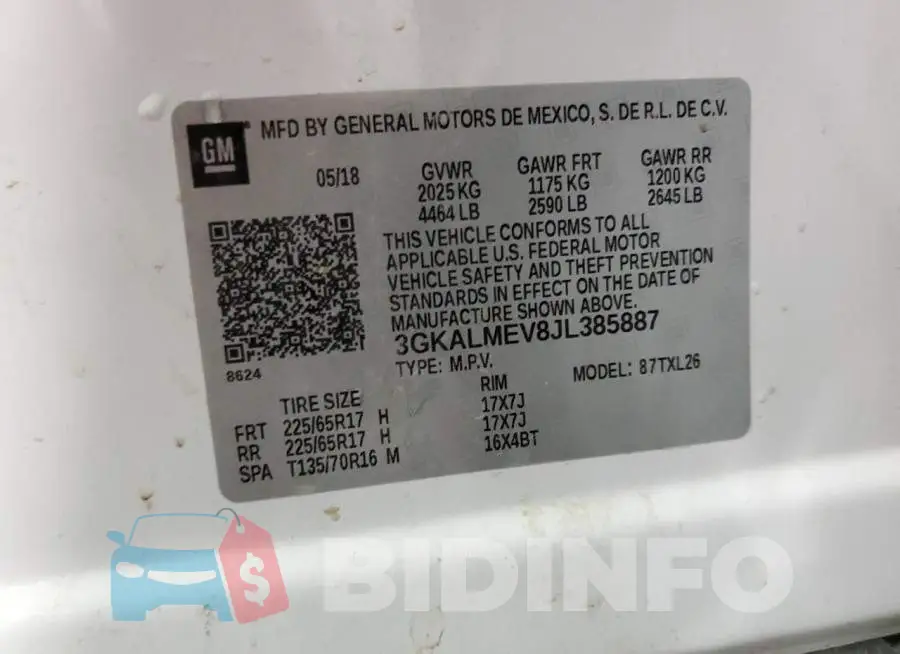 3GKALMEV8JL385887 Photo# 13
