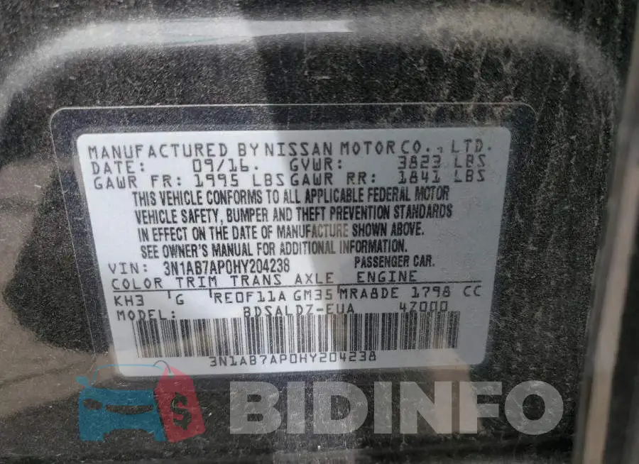 3N1AB7AP0HY204238 Photo# 12
