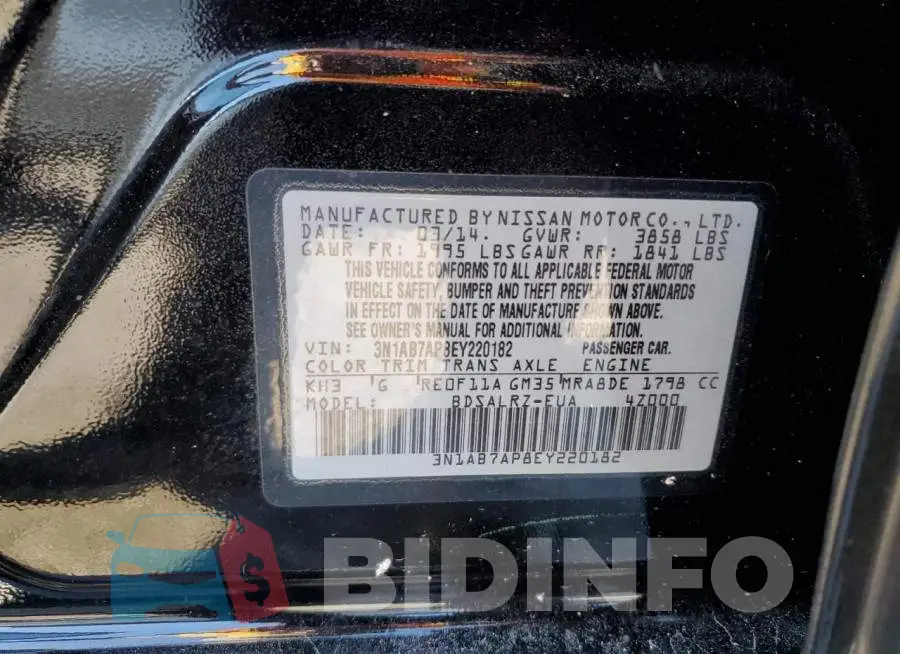3N1AB7AP8EY220182 Photo# 13