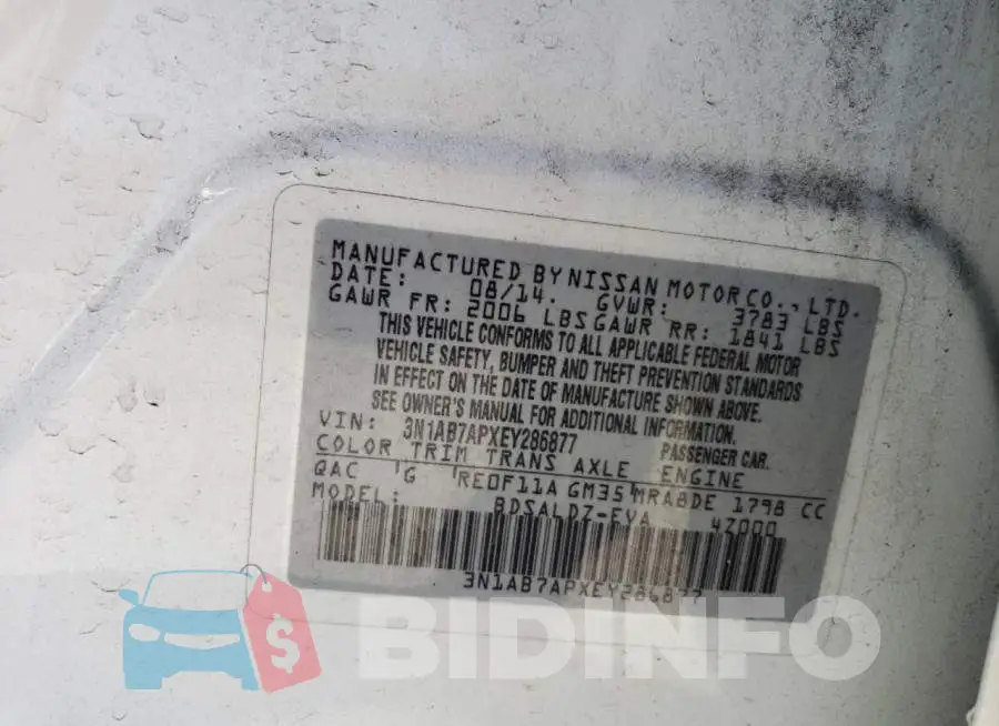 3N1AB7APXEY286877 Photo# 12