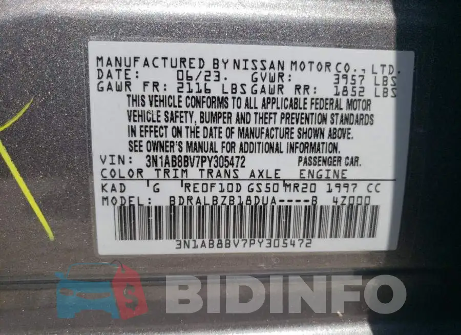3N1AB8BV7PY305472 Photo# 12