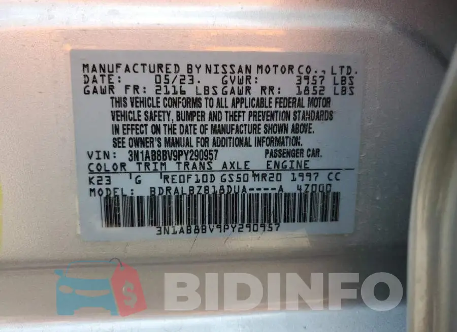 3N1AB8BV9PY290957 Photo# 12