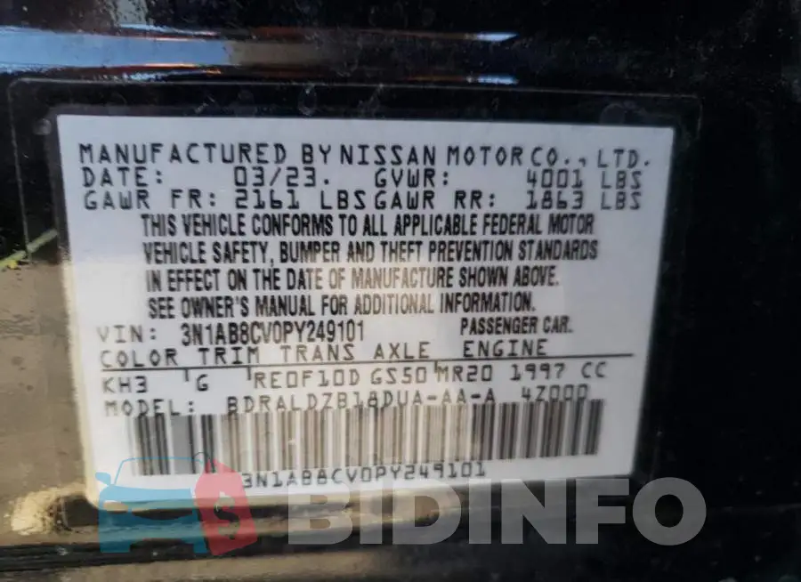 3N1AB8CV0PY249101 Photo# 12
