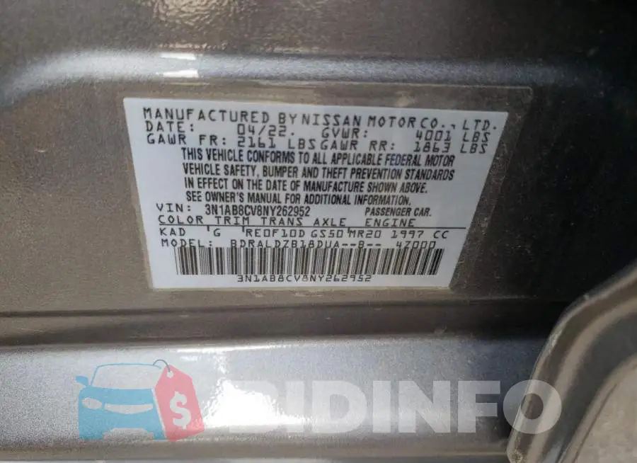 3N1AB8CV8NY262952 Photo# 13