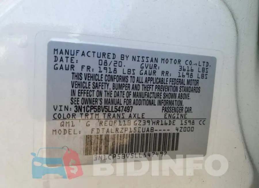3N1CP5BV5LL547497 Photo# 12