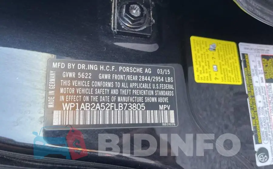 WP1AB2A52FLB73805 Photo# 10
