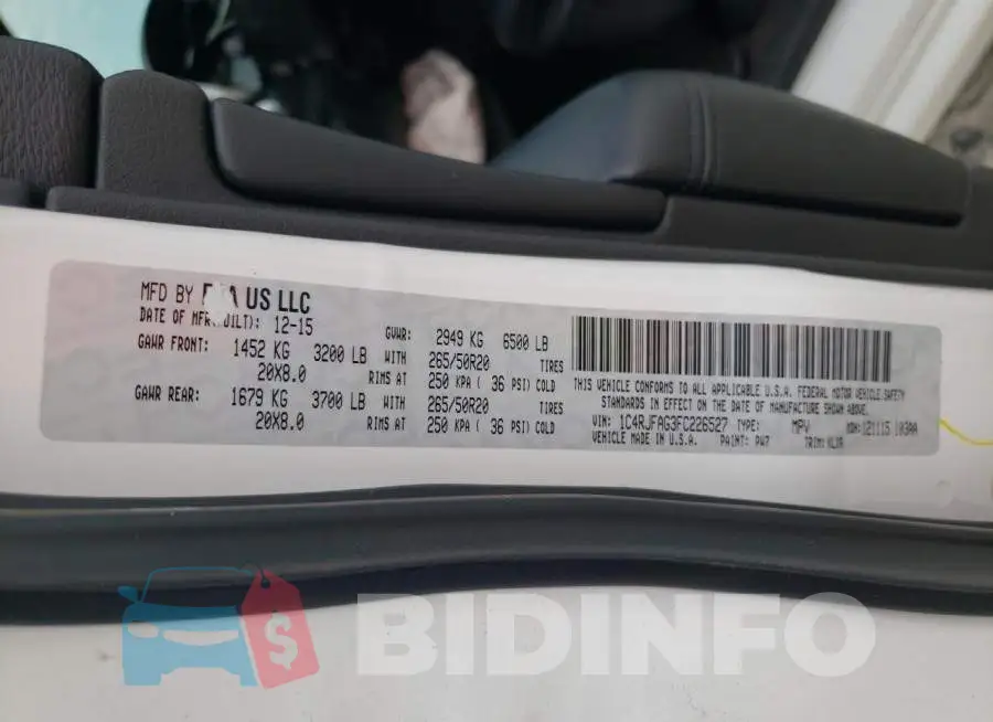 1C4RJFAG3FC226527 Photo# 13