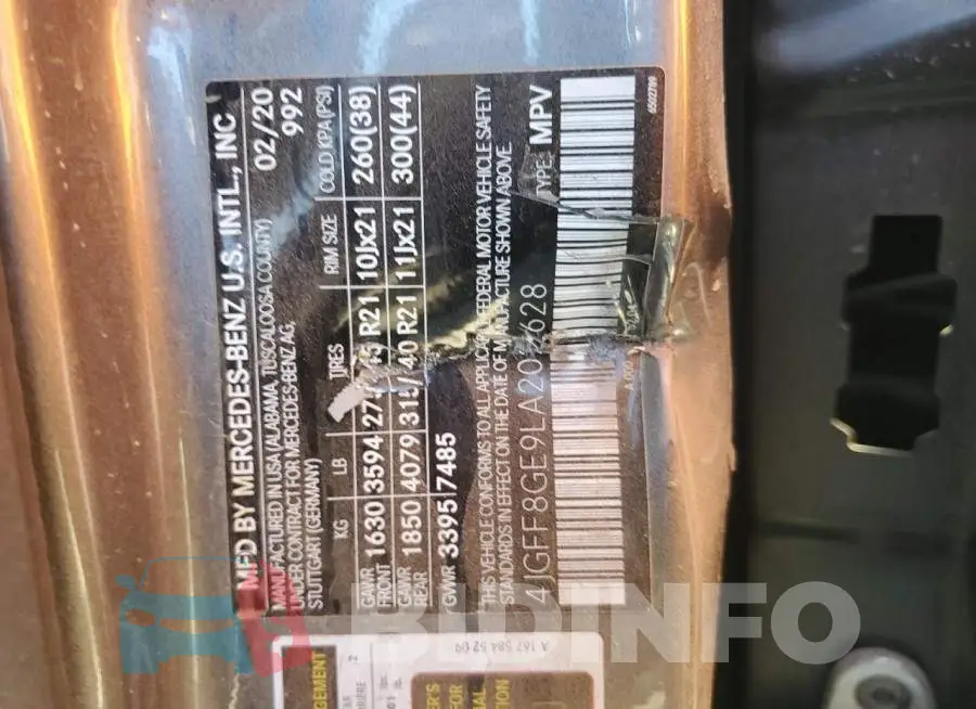 4JGFF8GE9LA202628 Photo# 14
