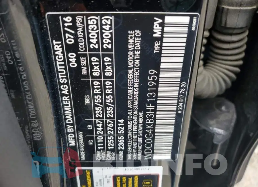 WDC0G4KB3HF131959 Photo# 12