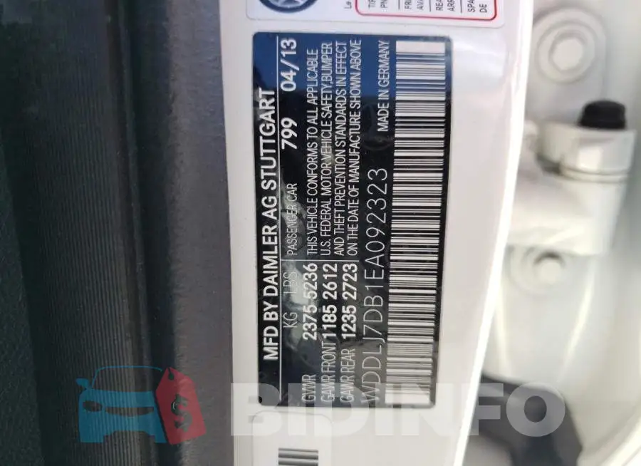 WDDLJ7DB1EA092323 Photo# 12