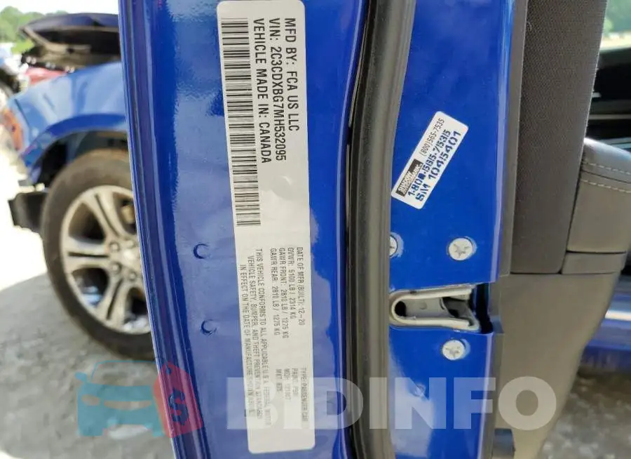 2C3CDXBG7MH532095 Photo# 12