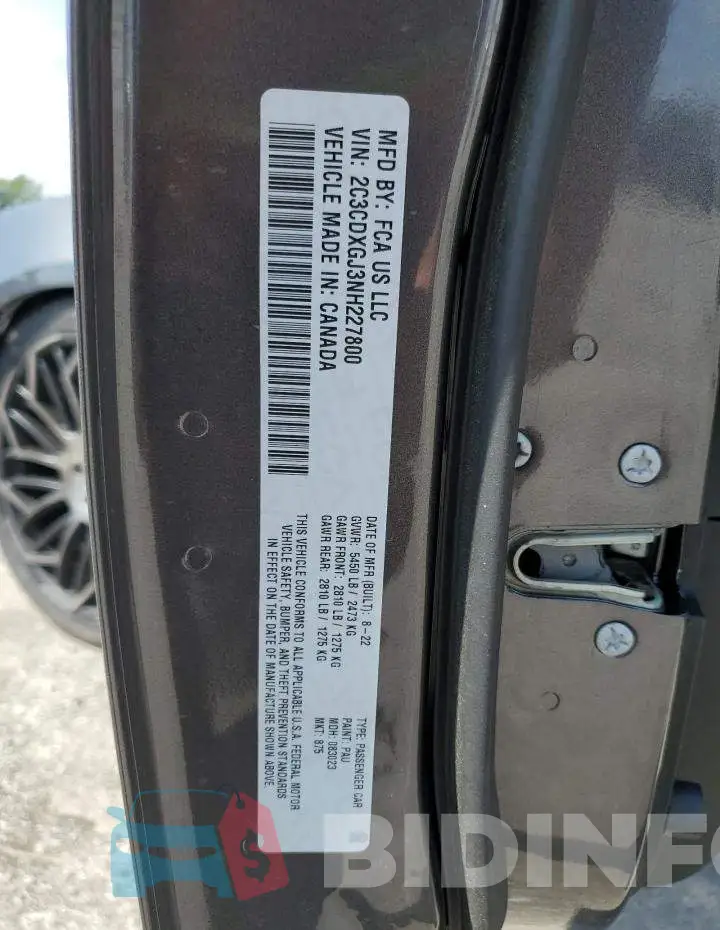 2C3CDXGJ3NH227800 Photo# 12