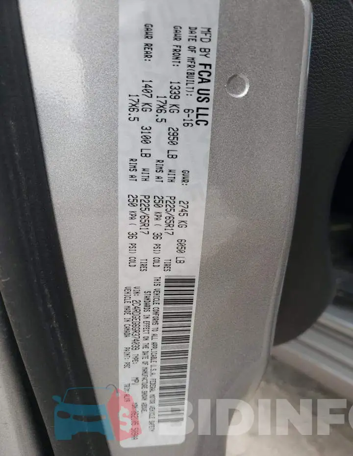 2C4RDGEG6GR374039 Photo# 14