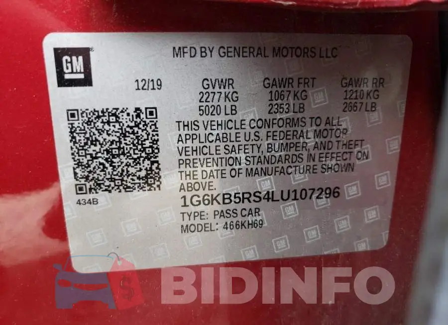 1G6KB5RS4LU107296 Photo# 12