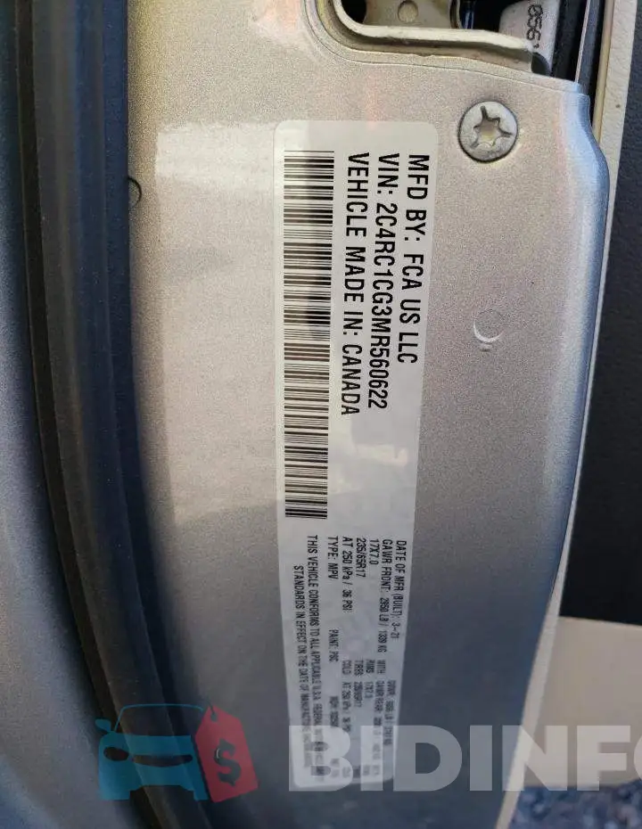 2C4RC1CG3MR560622 Photo# 13