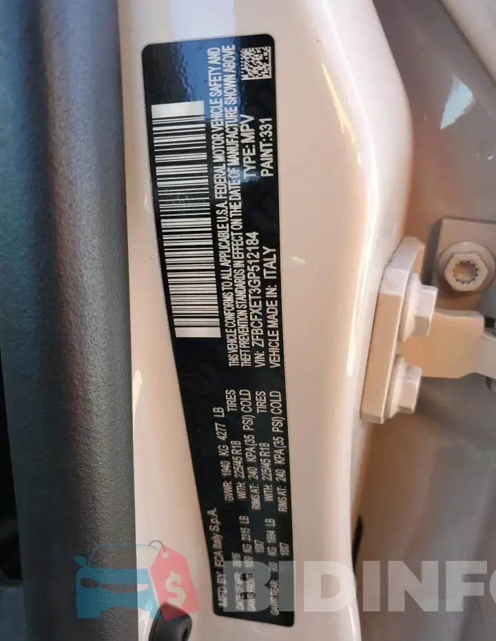 ZFBCFXET3GP512184 Photo# 12