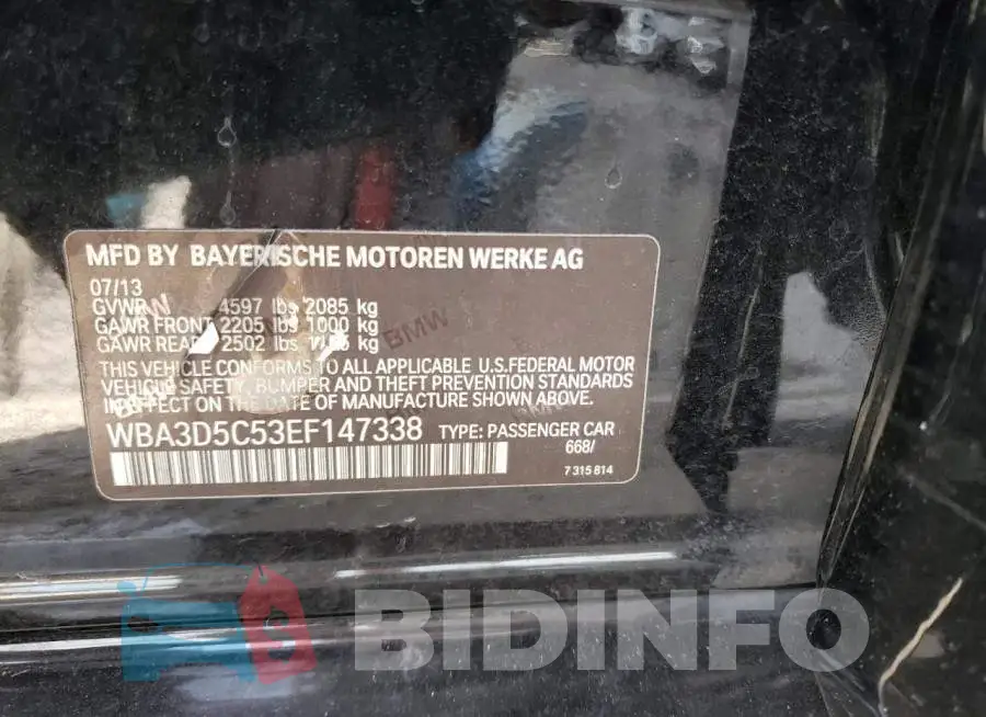 WBA3D5C53EF147338 Photo# 10