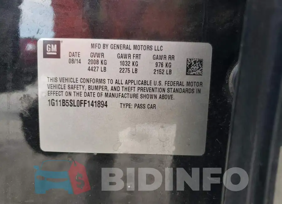 1G11B5SL0FF141894 Photo# 13