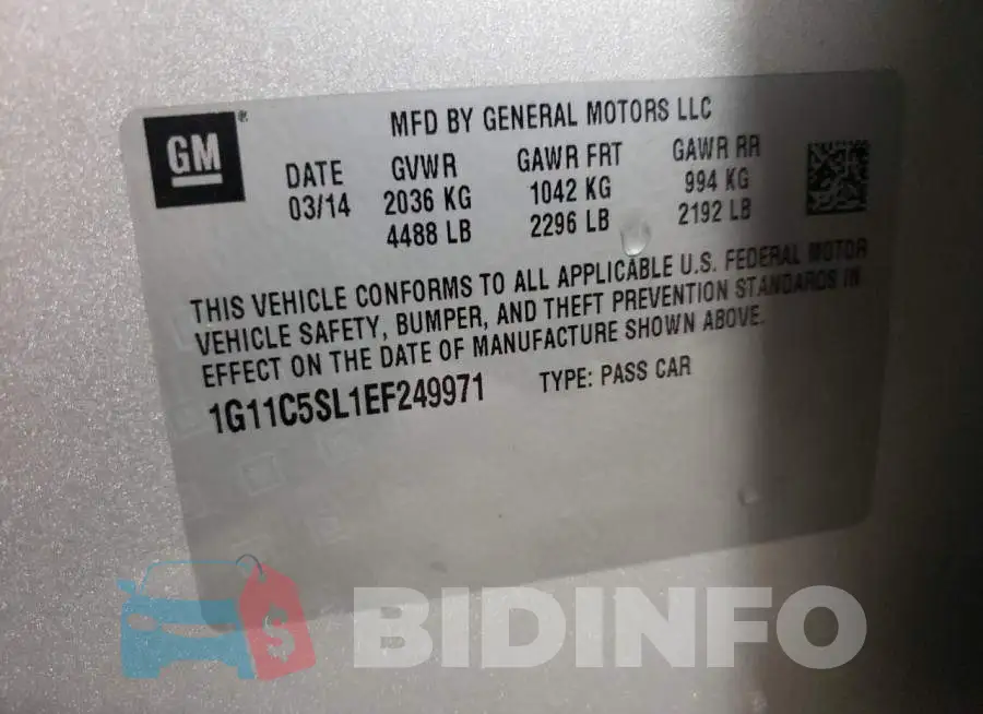 1G11C5SL1EF249971 Photo# 13