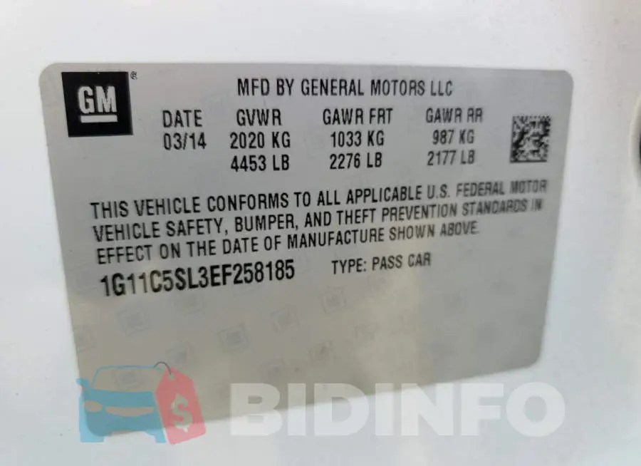 1G11C5SL3EF258185 Photo# 12