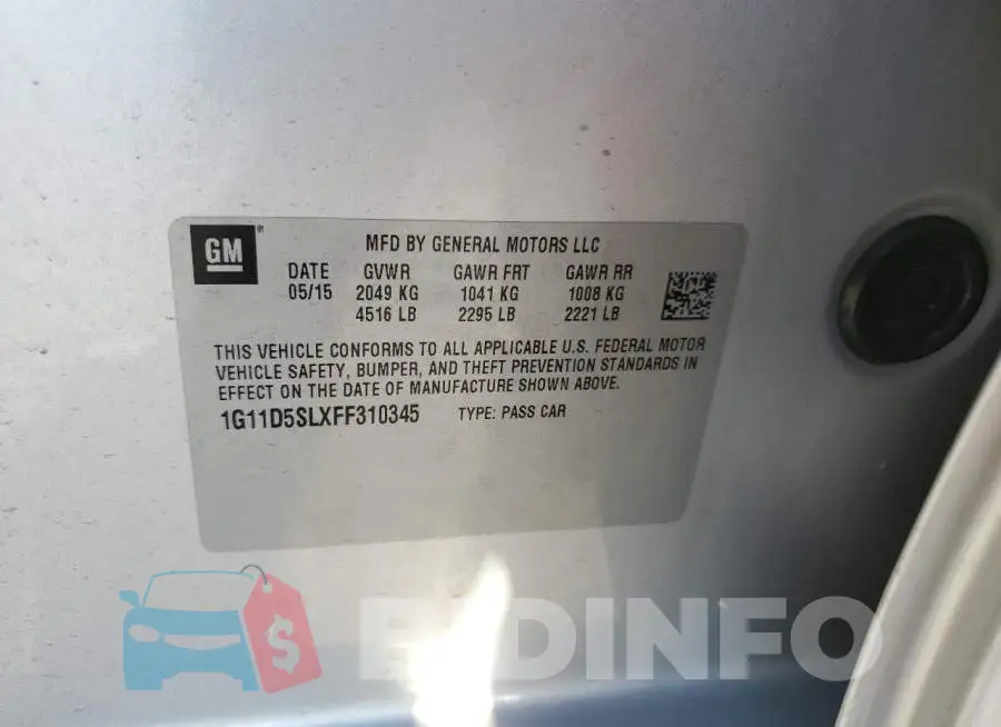 1G11D5SLXFF310345 Photo# 12