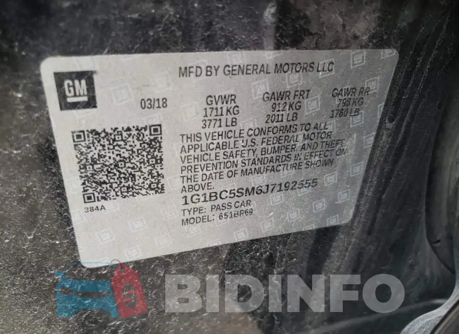 1G1BC5SM6J7192555 Photo# 12