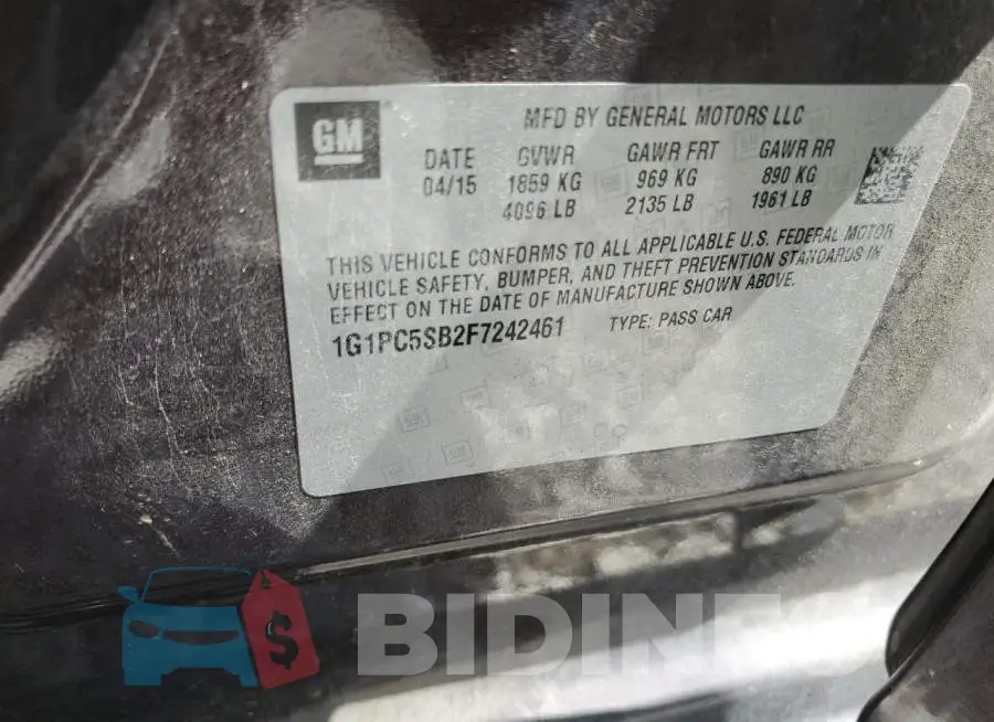 1G1PC5SB2F7242461 Photo# 13