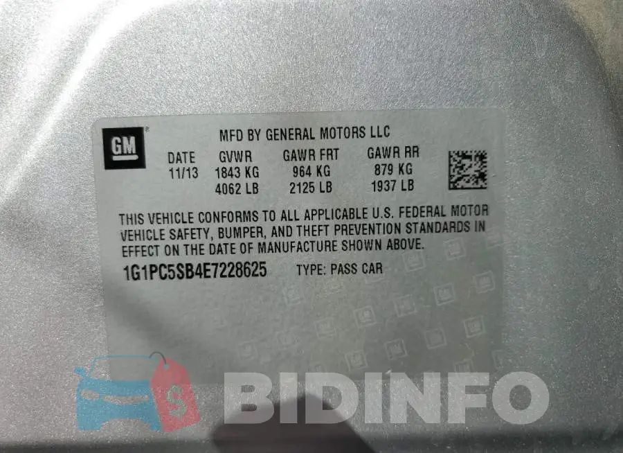 1G1PC5SB4E7228625 Photo# 12