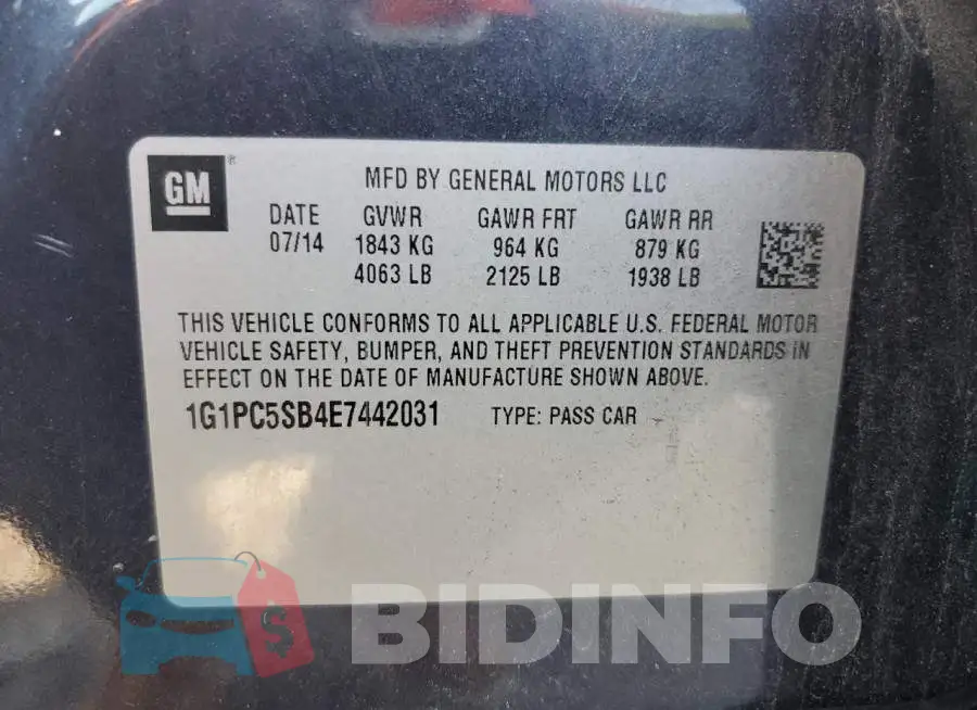 1G1PC5SB4E7442031 Photo# 13