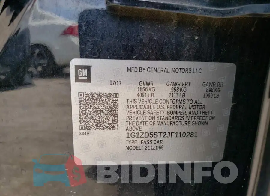 1G1ZD5ST2JF110281 Photo# 12