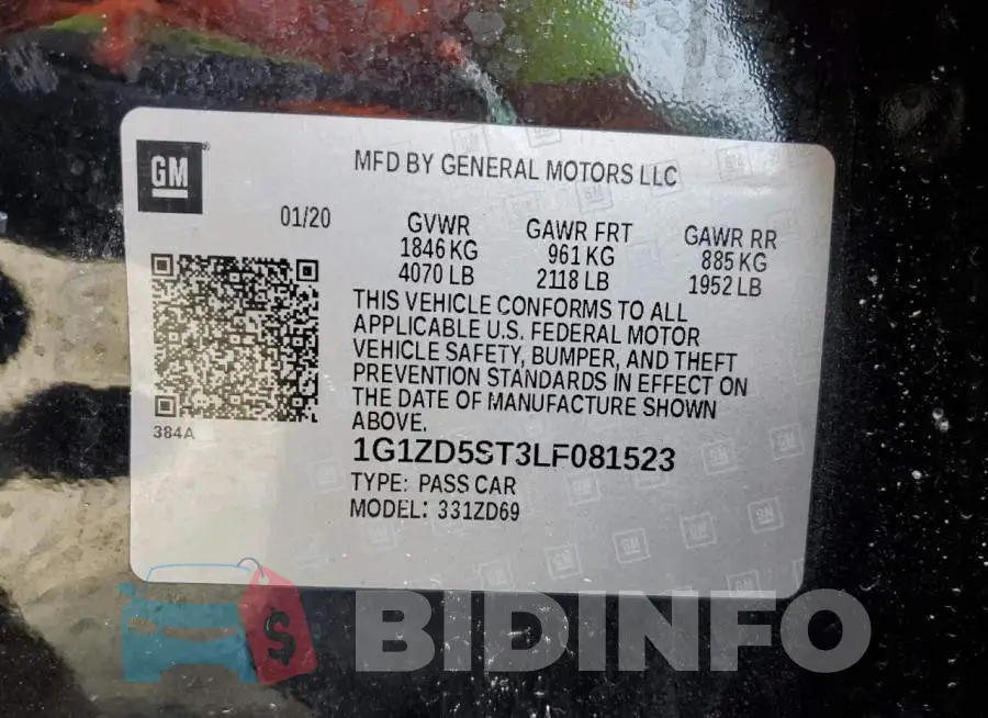 1G1ZD5ST3LF081523 Photo# 12