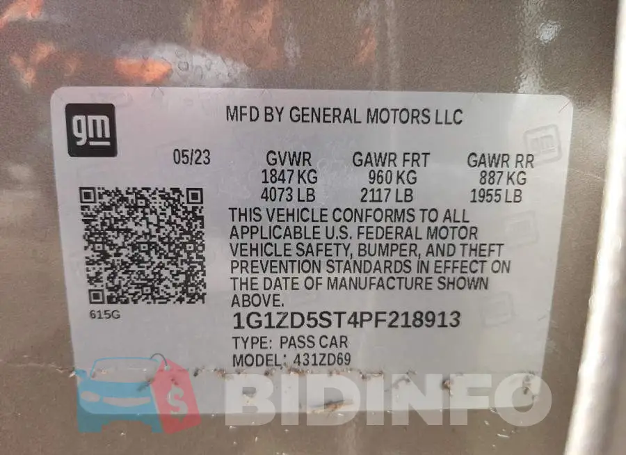 1G1ZD5ST4PF218913 Photo# 12
