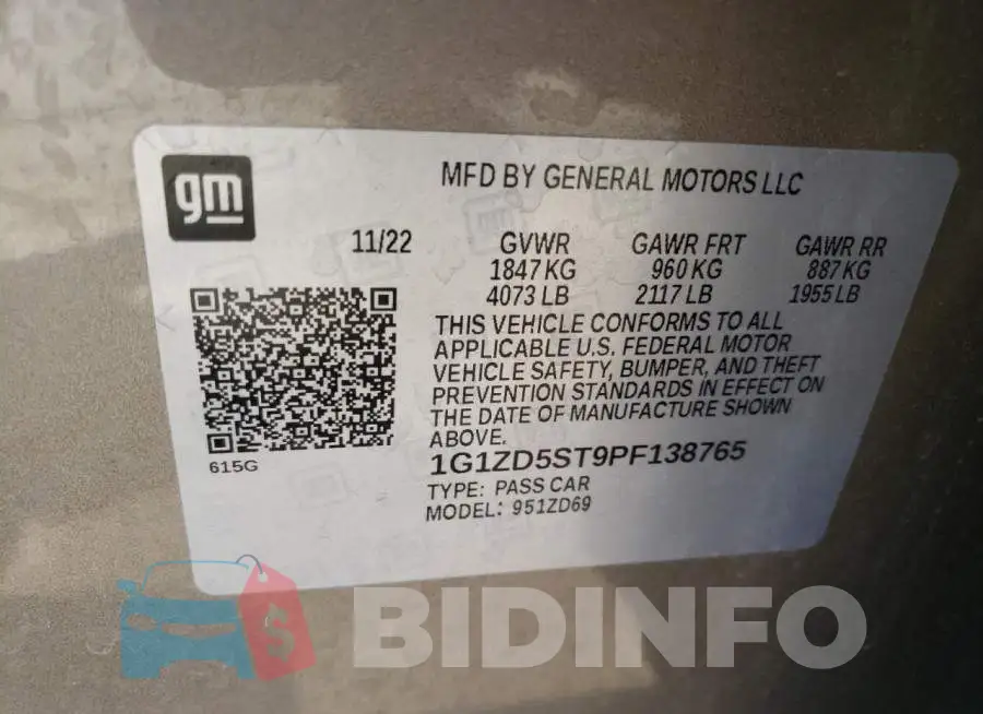 1G1ZD5ST9PF138765 Photo# 12