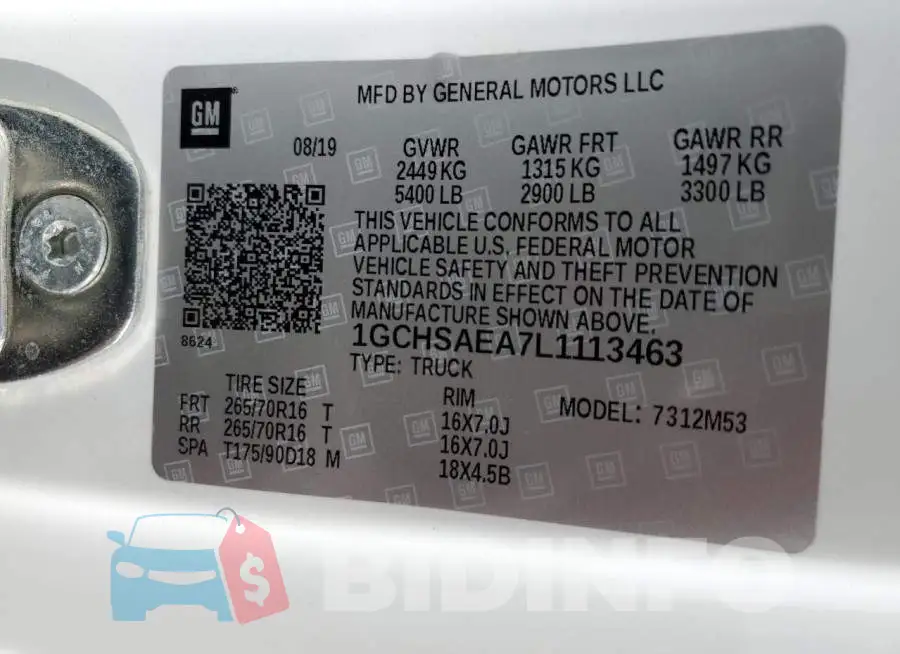 1GCHSAEA7L1113463 Photo# 12