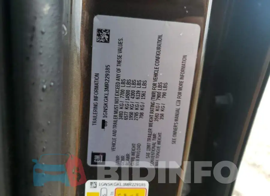 1GNSKGKL3MR229185 Photo# 10