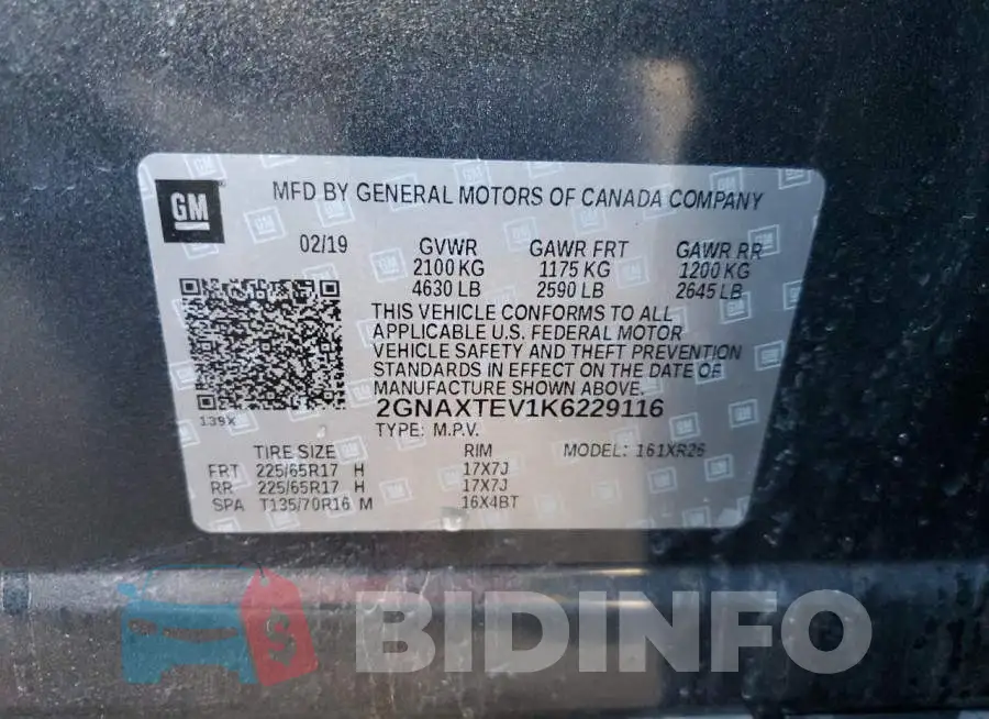 2GNAXTEV1K6229116 Photo# 13