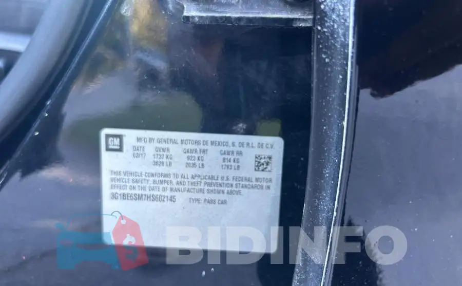 3G1BE6SM7HS602145 Photo# 10