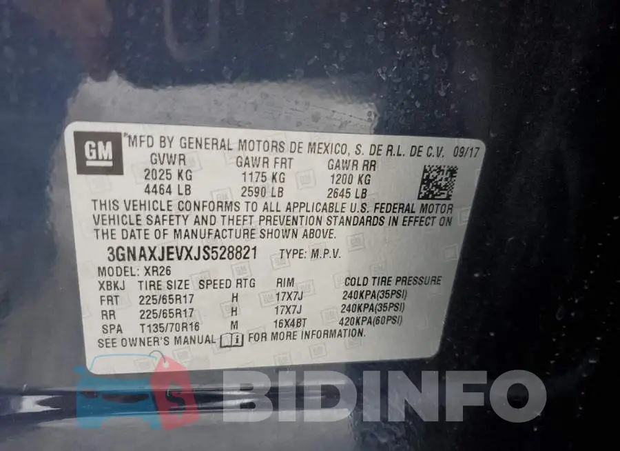 3GNAXJEVXJS528821 Photo# 13
