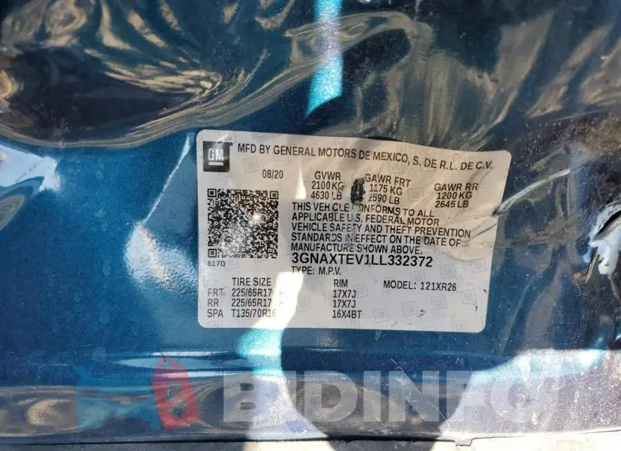 3GNAXTEV1LL332372 Photo# 12
