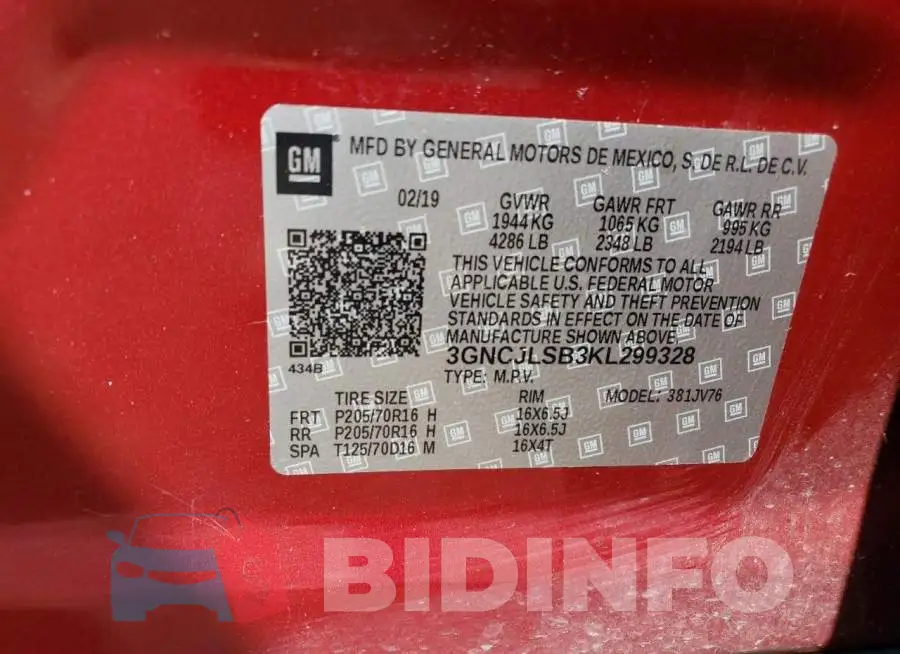 3GNCJLSB3KL299328 Photo# 12