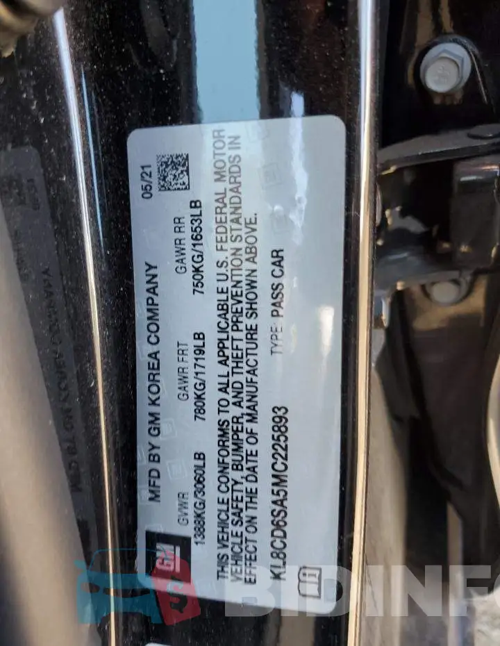 KL8CD6SA5MC225893 Photo# 12