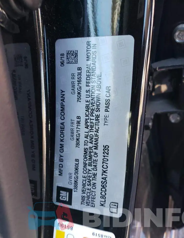 KL8CD6SA7KC701235 Photo# 12