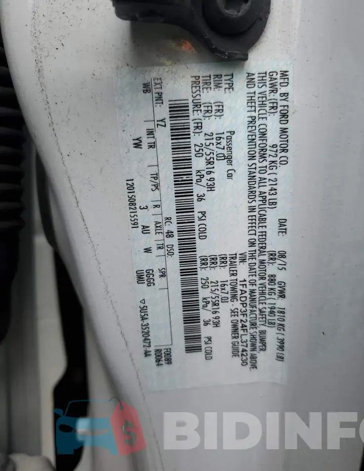 1FADP3F24FL374230 Photo# 12