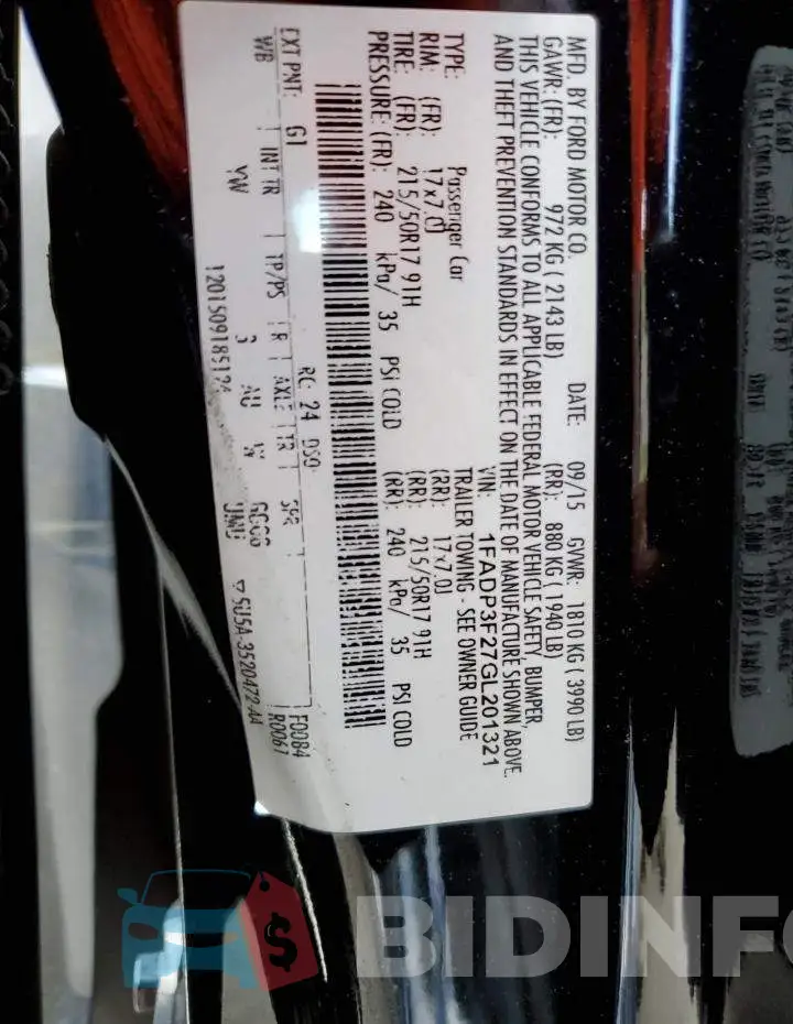 1FADP3F27GL201321 Photo# 12