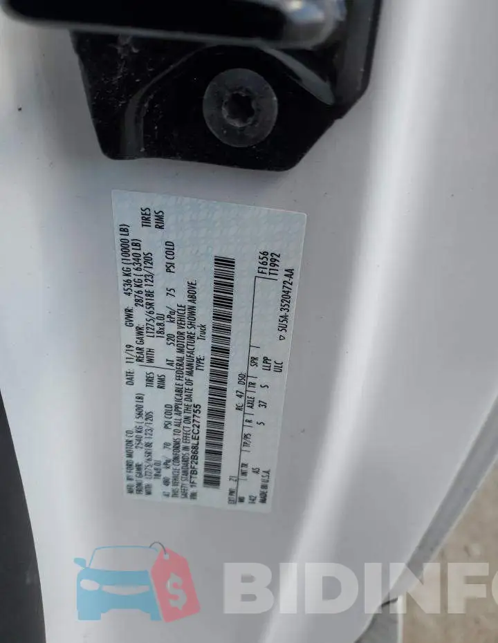1FTBF2B68LEC27755 Photo# 12